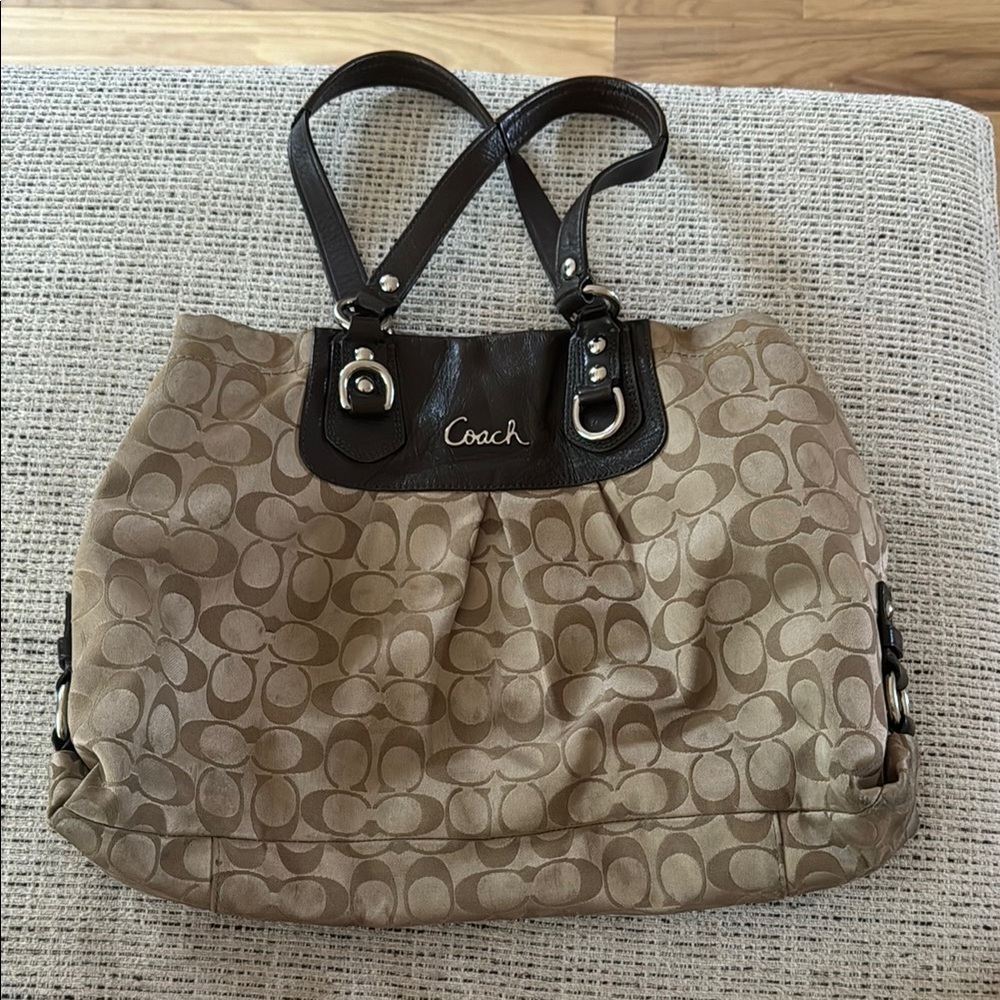 Coach Brown Signature Shoulder Bag